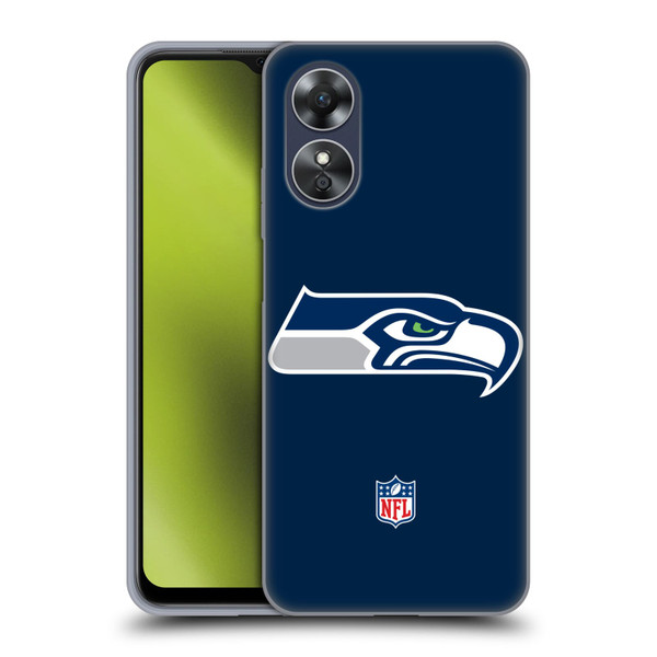 NFL Seattle Seahawks Logo Plain Soft Gel Case for OPPO A17