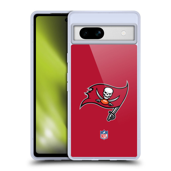 NFL Tampa Bay Buccaneers Logo Plain Soft Gel Case for Google Pixel 7a