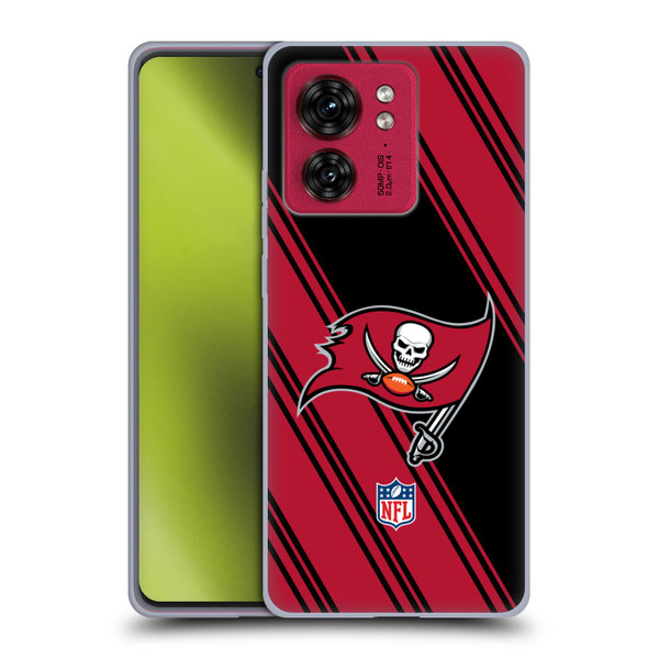 NFL Tampa Bay Buccaneers Artwork Stripes Soft Gel Case for Motorola Moto Edge 40