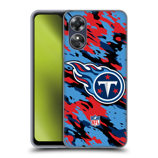 NFL Tennessee Titans Logo Camou Soft Gel Case for OPPO A17