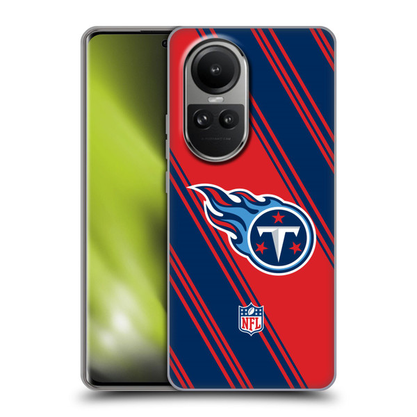 NFL Tennessee Titans Artwork Stripes Soft Gel Case for OPPO Reno10 5G / Reno10 Pro 5G