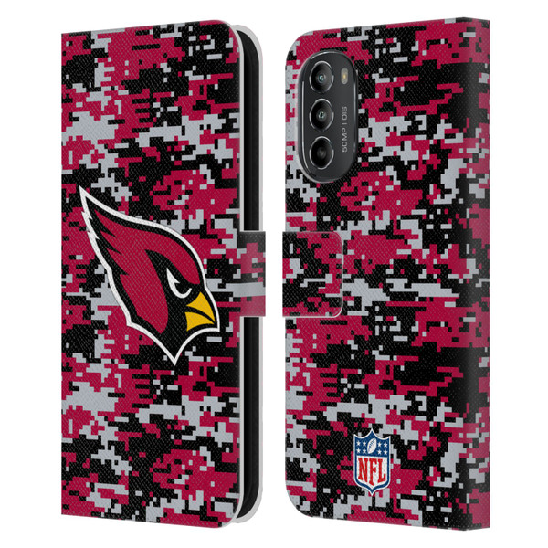 NFL Arizona Cardinals Graphics Digital Camouflage Leather Book Wallet Case Cover For Motorola Moto G82 5G