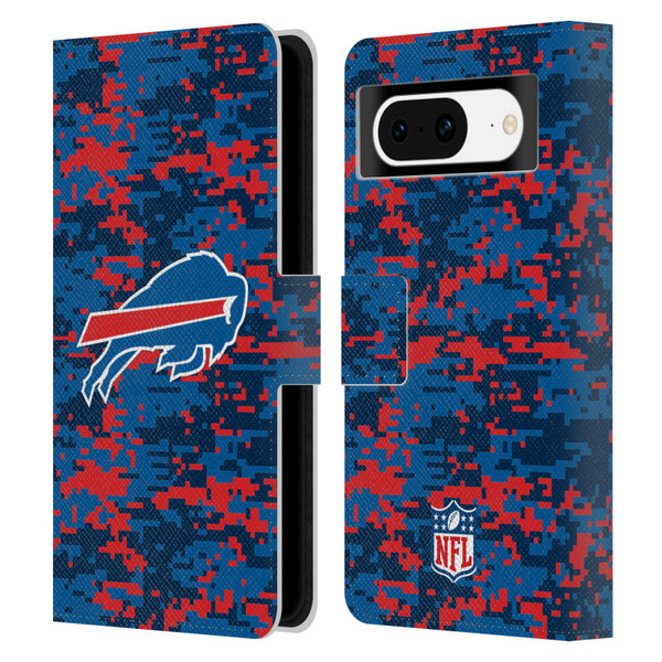 NFL Buffalo Bills Graphics Digital Camouflage Leather Book Wallet Case Cover For Google Pixel 8