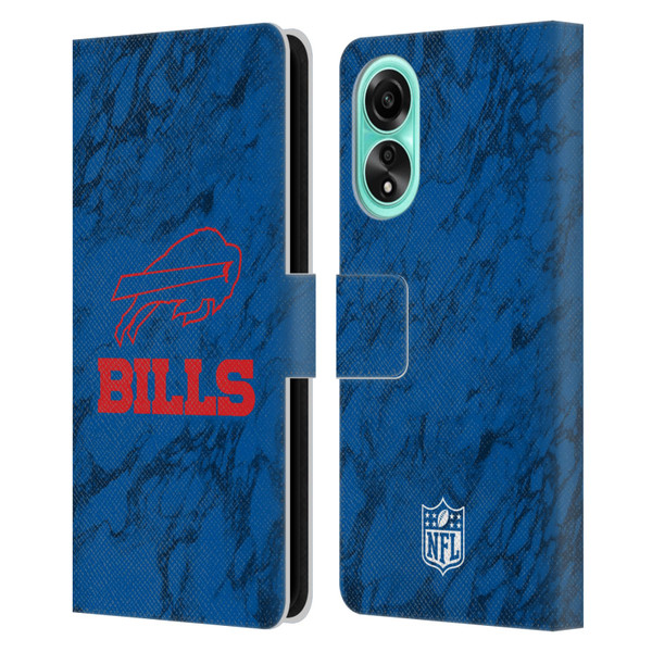 NFL Buffalo Bills Graphics Coloured Marble Leather Book Wallet Case Cover For OPPO A78 5G