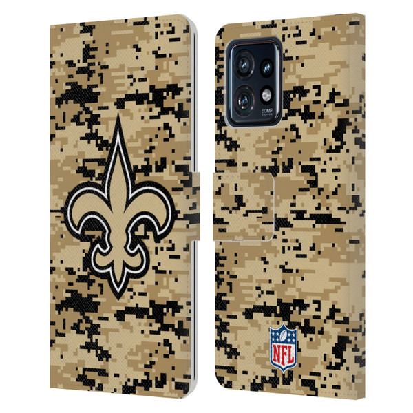 NFL New Orleans Saints Graphics Digital Camouflage Leather Book Wallet Case Cover For Motorola Moto Edge 40 Pro
