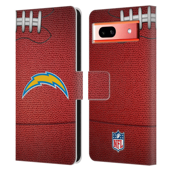 NFL Los Angeles Chargers Graphics Football Leather Book Wallet Case Cover For Google Pixel 7a