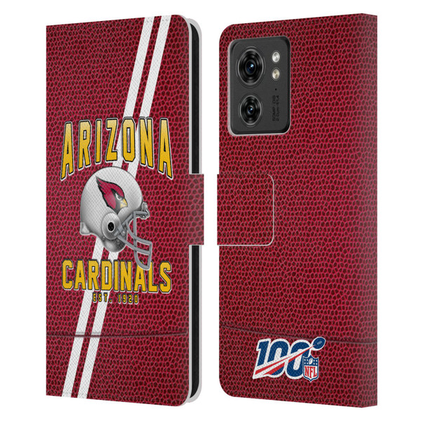 NFL Arizona Cardinals Logo Art Football Stripes Leather Book Wallet Case Cover For Motorola Moto Edge 40