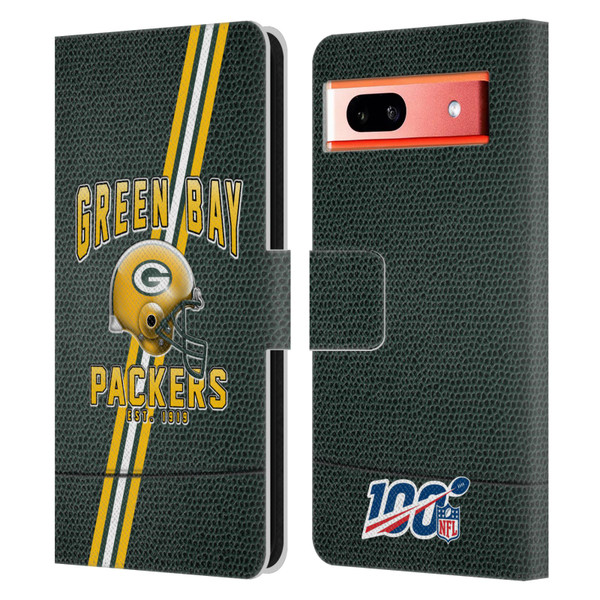 NFL Green Bay Packers Logo Art Football Stripes Leather Book Wallet Case Cover For Google Pixel 7a