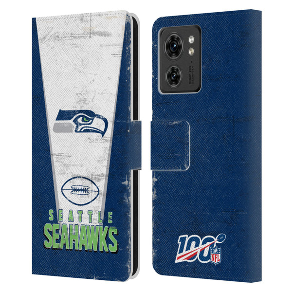 NFL Seattle Seahawks Logo Art Banner Leather Book Wallet Case Cover For Motorola Moto Edge 40