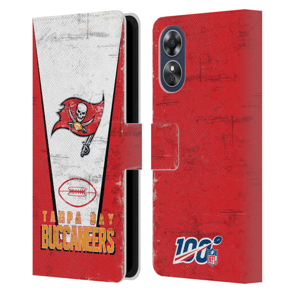 NFL Tampa Bay Buccaneers Logo Art Banner Leather Book Wallet Case Cover For OPPO A17