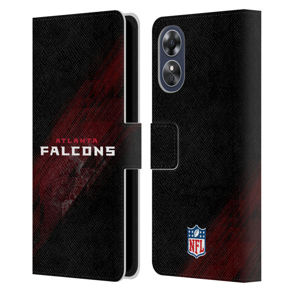 NFL Atlanta Falcons Logo Blur Leather Book Wallet Case Cover For OPPO A17