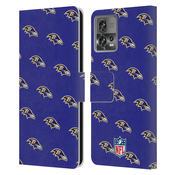 NFL Baltimore Ravens Artwork Patterns Leather Book Wallet Case Cover For Motorola Moto Edge 30 Fusion