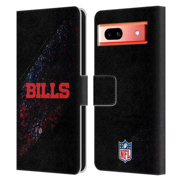NFL Buffalo Bills Logo Blur Leather Book Wallet Case Cover For Google Pixel 7a