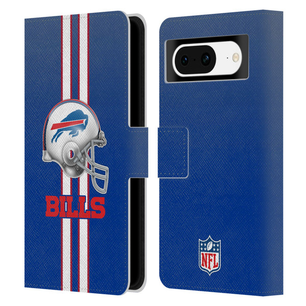 NFL Buffalo Bills Logo Helmet Leather Book Wallet Case Cover For Google Pixel 8