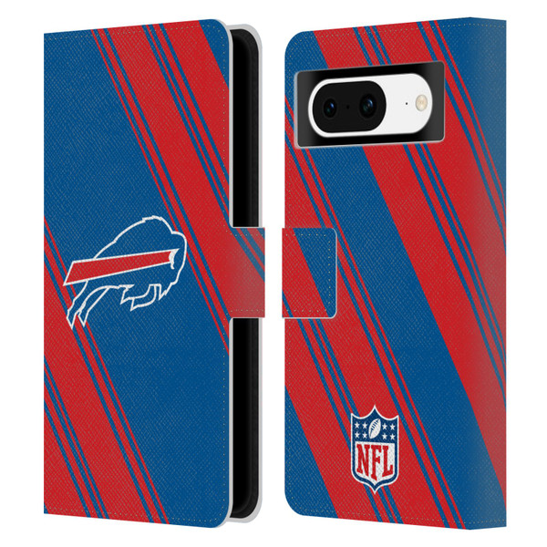 NFL Buffalo Bills Artwork Stripes Leather Book Wallet Case Cover For Google Pixel 8