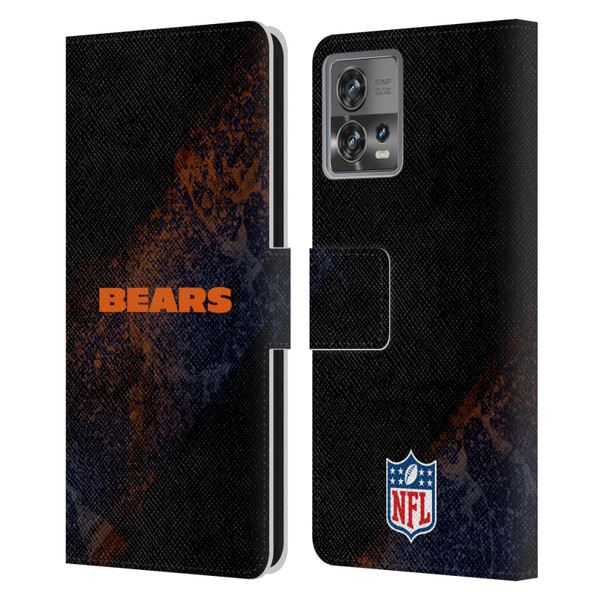 NFL Chicago Bears Logo Blur Leather Book Wallet Case Cover For Motorola Moto Edge 30 Fusion