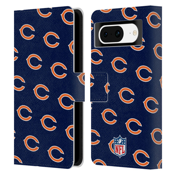 NFL Chicago Bears Artwork Patterns Leather Book Wallet Case Cover For Google Pixel 8