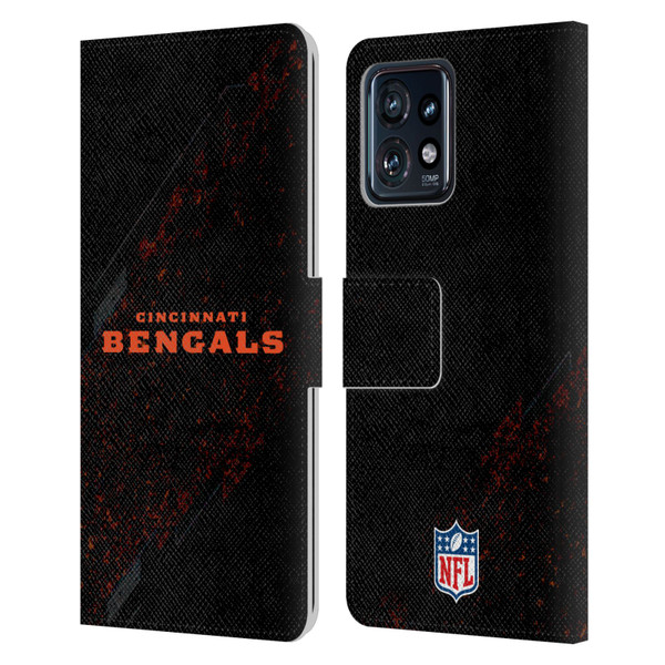 NFL Cincinnati Bengals Logo Blur Leather Book Wallet Case Cover For Motorola Moto Edge 40 Pro