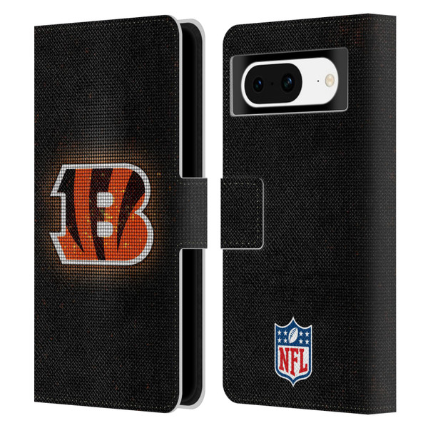 NFL Cincinnati Bengals Artwork LED Leather Book Wallet Case Cover For Google Pixel 8