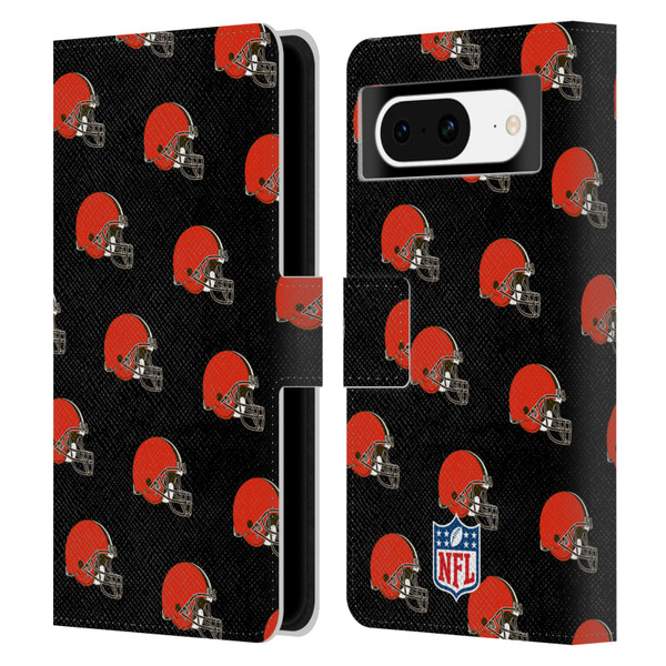 NFL Cleveland Browns Artwork Patterns Leather Book Wallet Case Cover For Google Pixel 8
