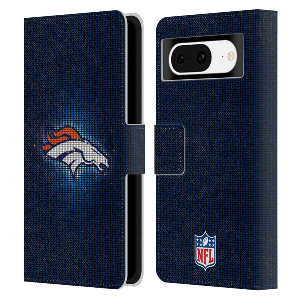 NFL Denver Broncos Artwork LED Leather Book Wallet Case Cover For Google Pixel 8