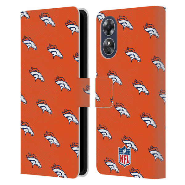 NFL Denver Broncos Artwork Patterns Leather Book Wallet Case Cover For OPPO A17