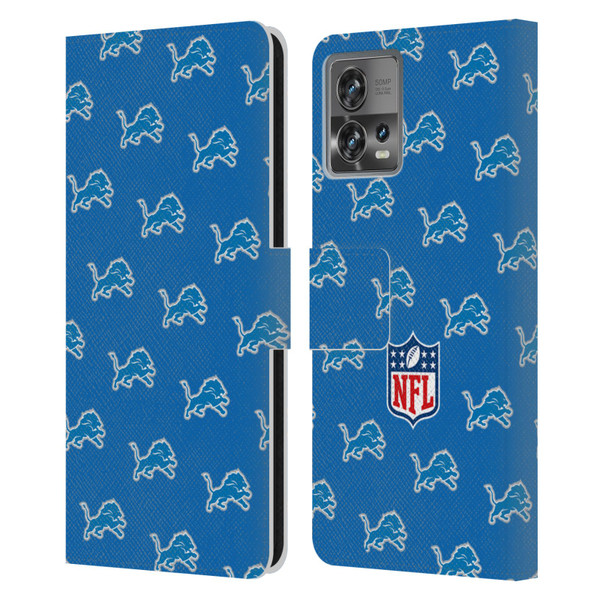 NFL Detroit Lions Artwork Patterns Leather Book Wallet Case Cover For Motorola Moto Edge 30 Fusion