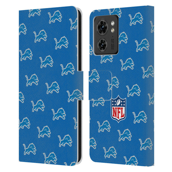 NFL Detroit Lions Artwork Patterns Leather Book Wallet Case Cover For Motorola Moto Edge 40