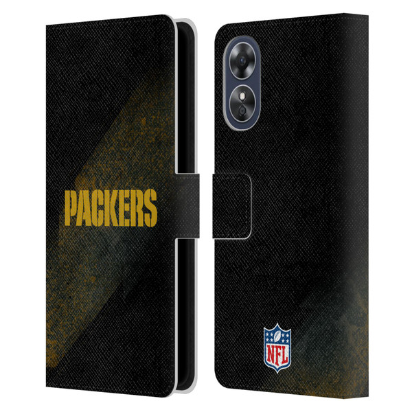 NFL Green Bay Packers Logo Blur Leather Book Wallet Case Cover For OPPO A17