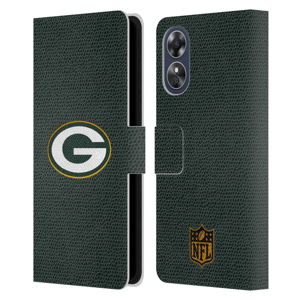 NFL Green Bay Packers Logo Football Leather Book Wallet Case Cover For OPPO A17