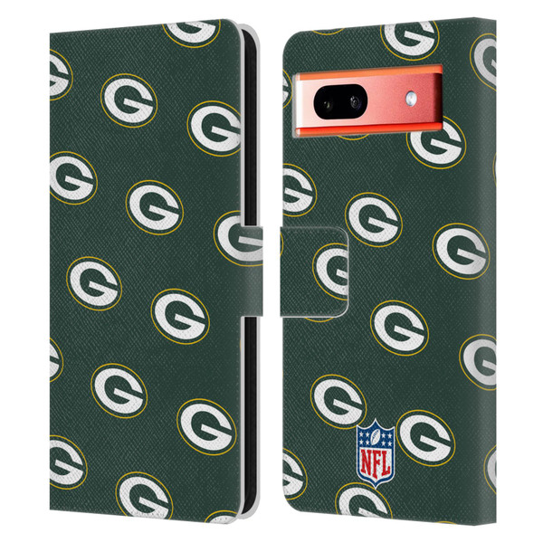 NFL Green Bay Packers Artwork Patterns Leather Book Wallet Case Cover For Google Pixel 7a