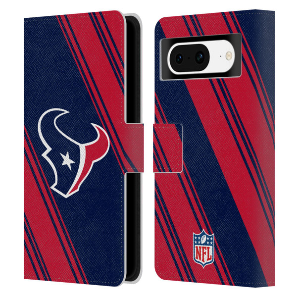 NFL Houston Texans Artwork Stripes Leather Book Wallet Case Cover For Google Pixel 8