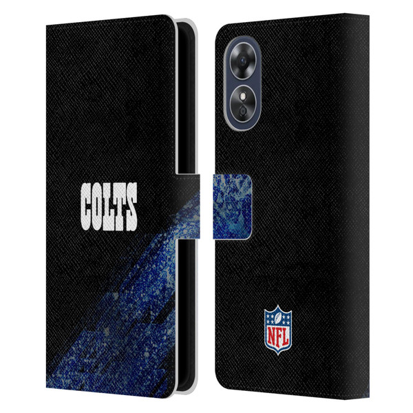 NFL Indianapolis Colts Logo Blur Leather Book Wallet Case Cover For OPPO A17