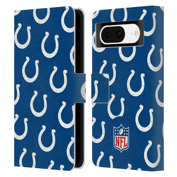 NFL Indianapolis Colts Artwork Patterns Leather Book Wallet Case Cover For Google Pixel 8