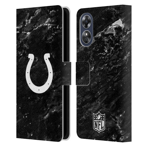 NFL Indianapolis Colts Artwork Marble Leather Book Wallet Case Cover For OPPO A17