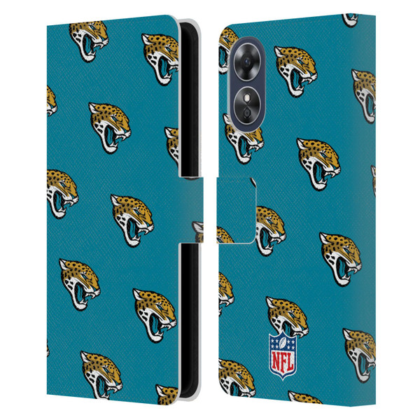 NFL Jacksonville Jaguars Artwork Patterns Leather Book Wallet Case Cover For OPPO A17
