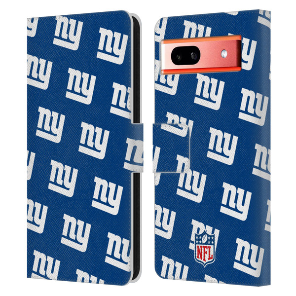 NFL New York Giants Artwork Patterns Leather Book Wallet Case Cover For Google Pixel 7a