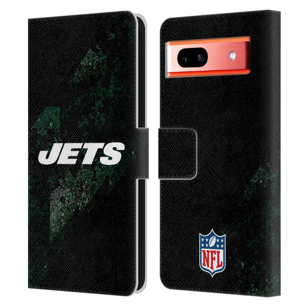 NFL New York Jets Logo Blur Leather Book Wallet Case Cover For Google Pixel 7a