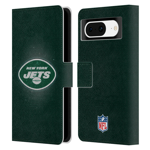 NFL New York Jets Artwork LED Leather Book Wallet Case Cover For Google Pixel 8
