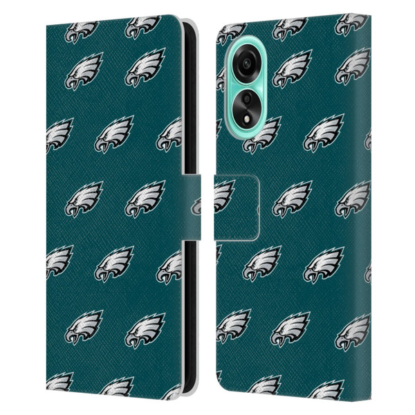 NFL Philadelphia Eagles Artwork Patterns Leather Book Wallet Case Cover For OPPO A78 4G