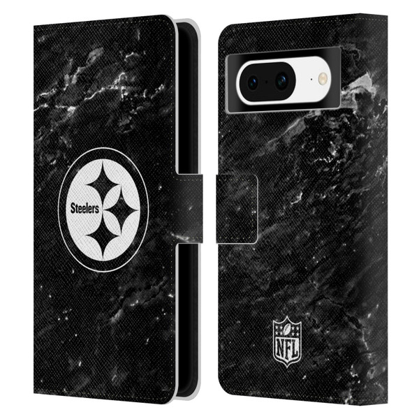NFL Pittsburgh Steelers Artwork Marble Leather Book Wallet Case Cover For Google Pixel 8