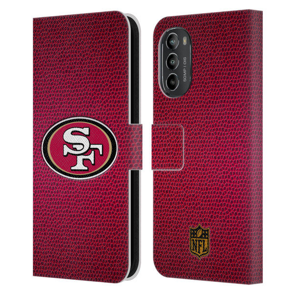 NFL San Francisco 49Ers Logo Football Leather Book Wallet Case Cover For Motorola Moto G82 5G