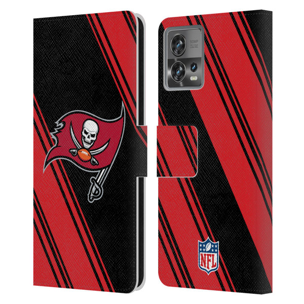 NFL Tampa Bay Buccaneers Artwork Stripes Leather Book Wallet Case Cover For Motorola Moto Edge 30 Fusion