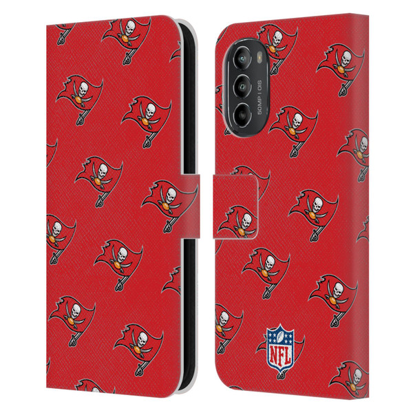 NFL Tampa Bay Buccaneers Artwork Patterns Leather Book Wallet Case Cover For Motorola Moto G82 5G