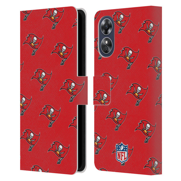 NFL Tampa Bay Buccaneers Artwork Patterns Leather Book Wallet Case Cover For OPPO A17