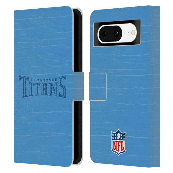 NFL Tennessee Titans Logo Distressed Look Leather Book Wallet Case Cover For Google Pixel 8