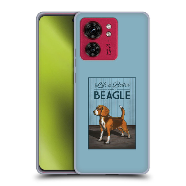 Lantern Press Dog Collection Beagle Soft Gel Case for Motorola Moto Edge 40