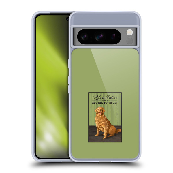 Lantern Press Dog Collection Life Is Better With A Golden Retriever Soft Gel Case for Google Pixel 8 Pro