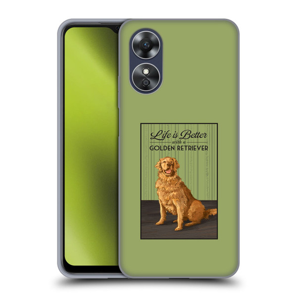Lantern Press Dog Collection Life Is Better With A Golden Retriever Soft Gel Case for OPPO A17