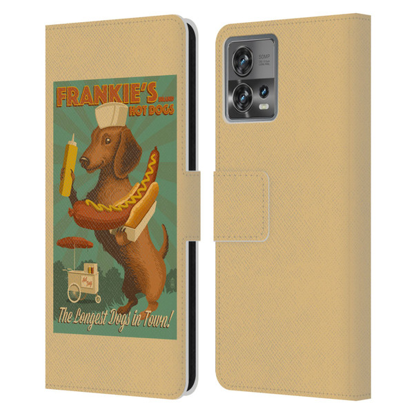 Lantern Press Dog Collection Frankie's Leather Book Wallet Case Cover For Motorola Moto Edge 30 Fusion